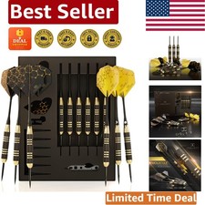 Professional Steel Tip Darts Set - Brass Barrels, Durable Shafts, Tools Included
