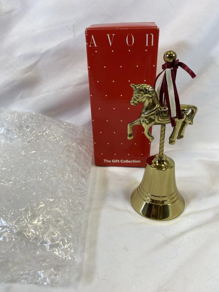 Campana Decorativa Vintage Latón 'Carrusel Caballo' Decoración Navidad y Año Nuevo Foto 2 de 4