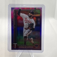 2025 Topps Base Set Series 2 Simeon/250  Woods Richardson Purple Rainbow Foil 