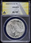 1922-D $1 Peace Silver Dollar ANACS AU 55