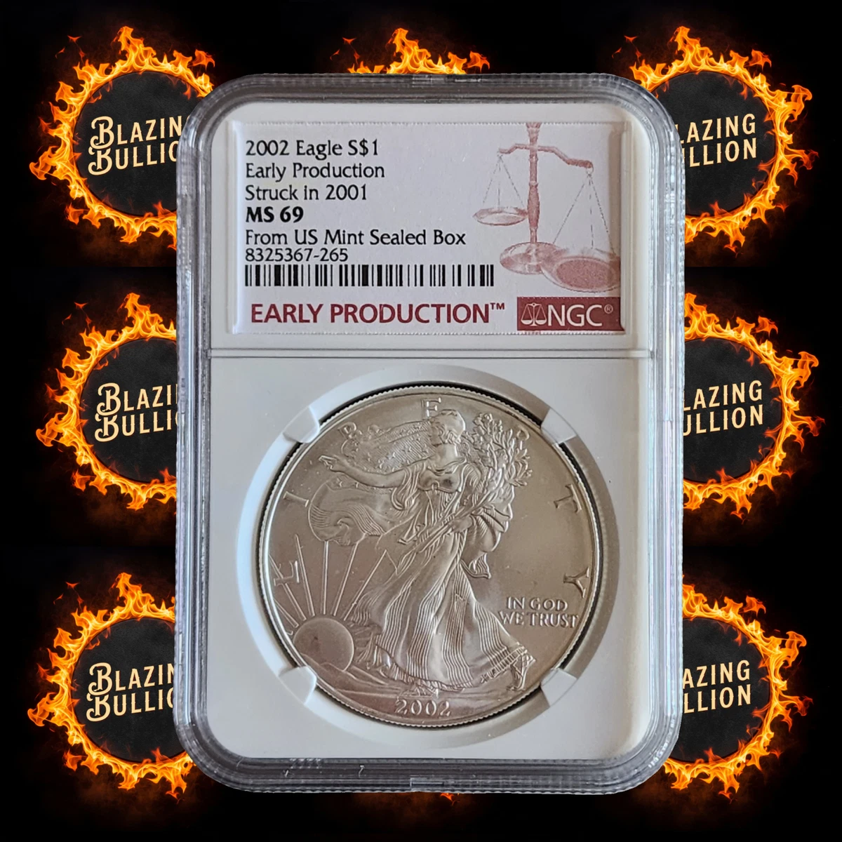 American Eagle MS 69 Graded 2002 Silver Bullion Coins for sale | eBay