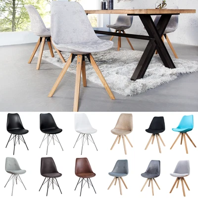 INVICTA INTERIOR 2er Set Retro Stuhl SCANDINAVIA MEISTERSTÜCK FARBWAHL Esszimmerstuhl