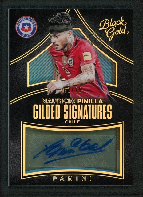 2016-17 MAURICIO PINILLA 19/25 AUTO PANINI BLACK GOLD GILDED SIGNATURES