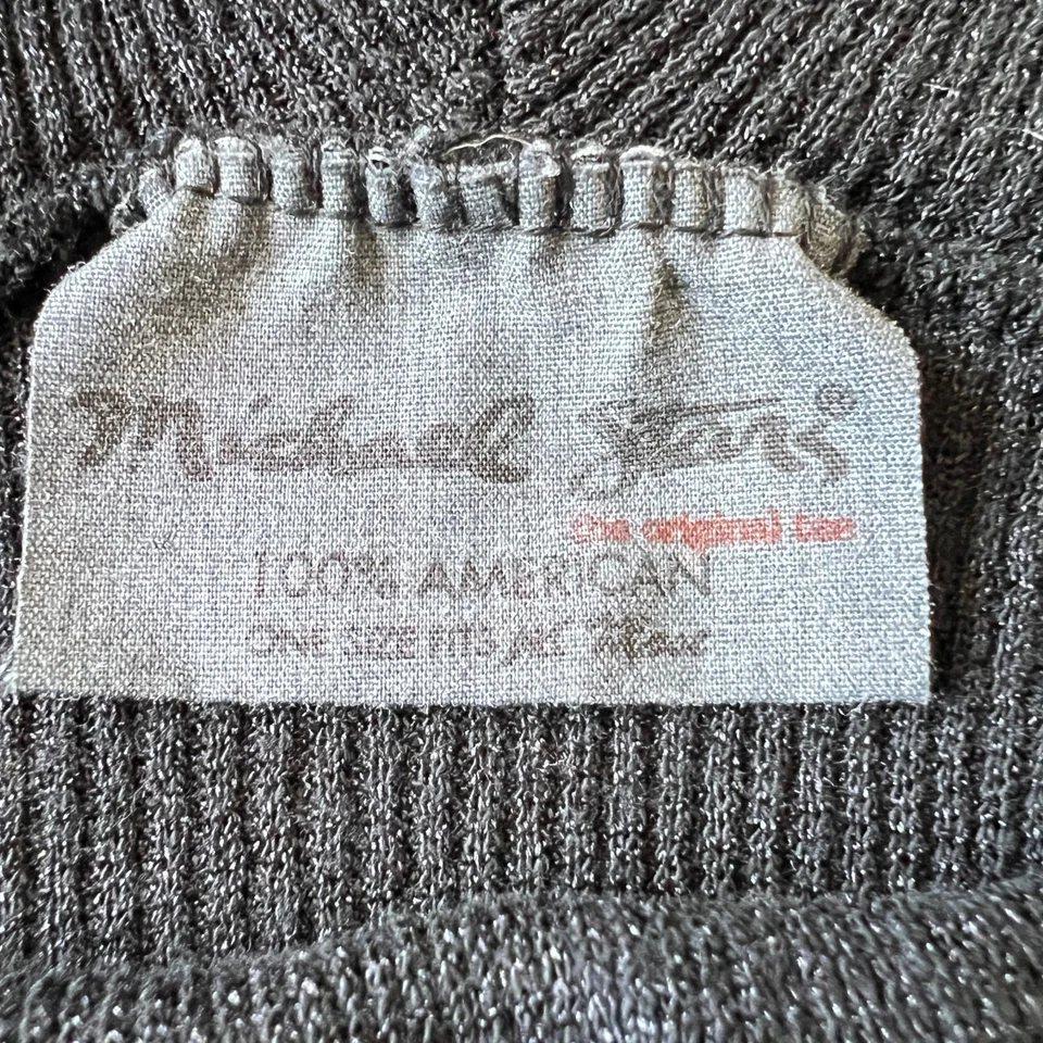 Top Michael Stars Mezcla de Algodón Negro Capucha Cuello Manga Larga Acanalado Tejido EE. UU. OS Foto 4 de 4