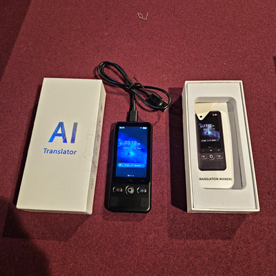 Handheld AI Translator Device, English/Spanish, Battery, USB
