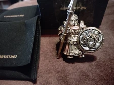 Coppertist.Wu Spartan Warrior With Spear & Shield Copper And Brass