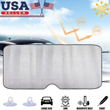 Large Sun Shade Truck Van Car Windshield Visor Uv Block Cover Protector Foldable