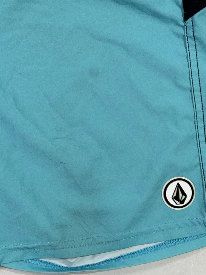 Volcom Board Shorts Mens 33 Blue Orange Black Swim Trunks Surf Flawed - Image 4 of 4