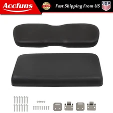 Black Front Seat Bottom And Back Cushion For Club Car DS 2000.5-Up Golf Carts