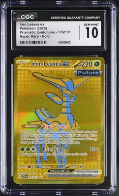 とっしーページ(*^^*) Pokemon Iron Leaves Ex Hyper Rare Prismatic Evolutions 176/131 CGC