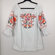 FREE PEOPLE Embroidered Mini Dress Fleur du Jour Pockets Sz S