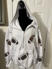 White Pull Over Sweatshirt / Footballs