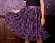Disney The Haunted Mansion Flocked Skirt by Her Universe Size M NWT