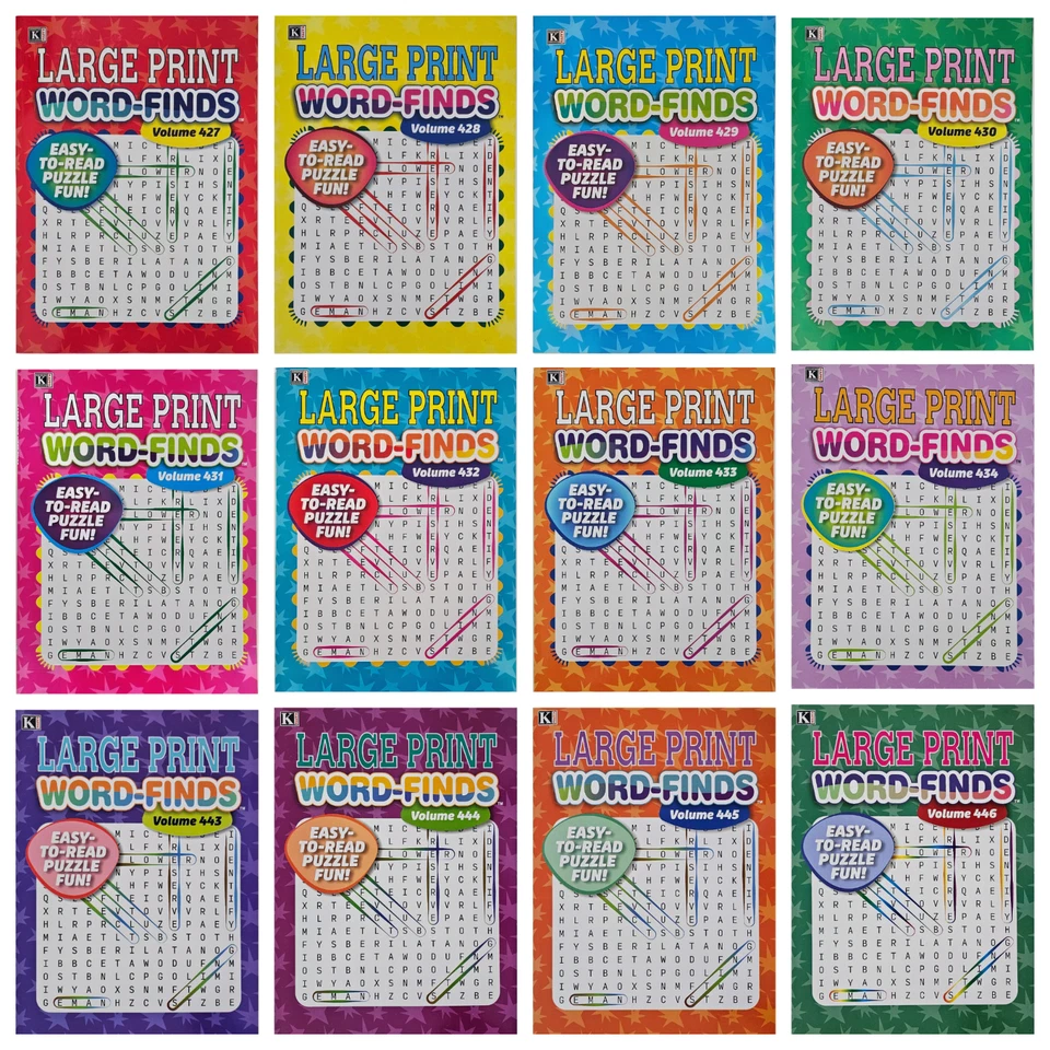 Large Print Word-Finds Puzzle Books Kappa Games,Search,Hunt~ Pick up to 50 Vols Foto 3 de 4