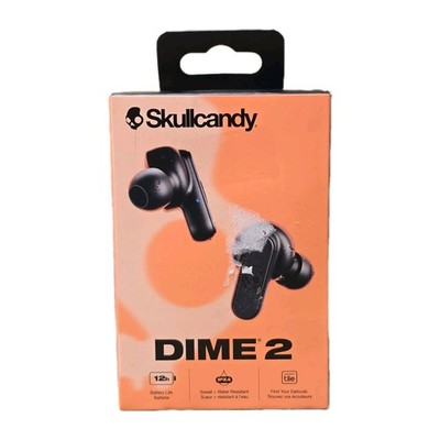 Skullcandy DIME 2 True Black Earbuds 12 Hour Battery Life NEW SEALED