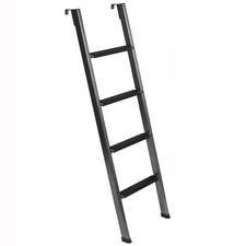 Anti-Slip RV Bunk Ladder, 57in Integrated Heavy Duty Steel, Black