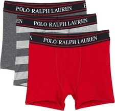 Polo Ralph Lauren Boy's Stretch Cotton Blend Boxer Briefs 14-16 , Sz Large