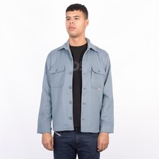 SEALSKINZ Men's Blue MARTHAM Plain Buttoned Down Shacket BNWT
