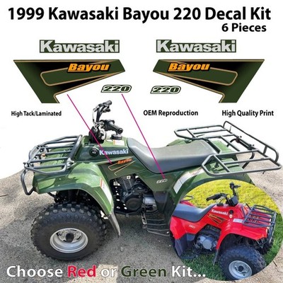 1999 Kawasaki Bayou 220 250 Decal Graphics Emblem Pattern Plastic Marks OEM Kit