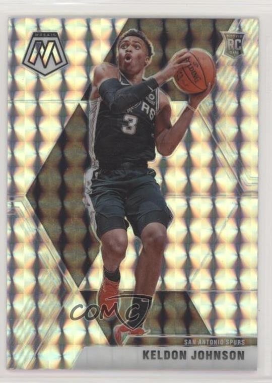 2019-20 Panini Mosaic Rookies Silver Prizm Keldon Johnson #238 Rookie RC 00bf