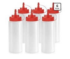 6 piece 12oz norcalway squeeze bottles