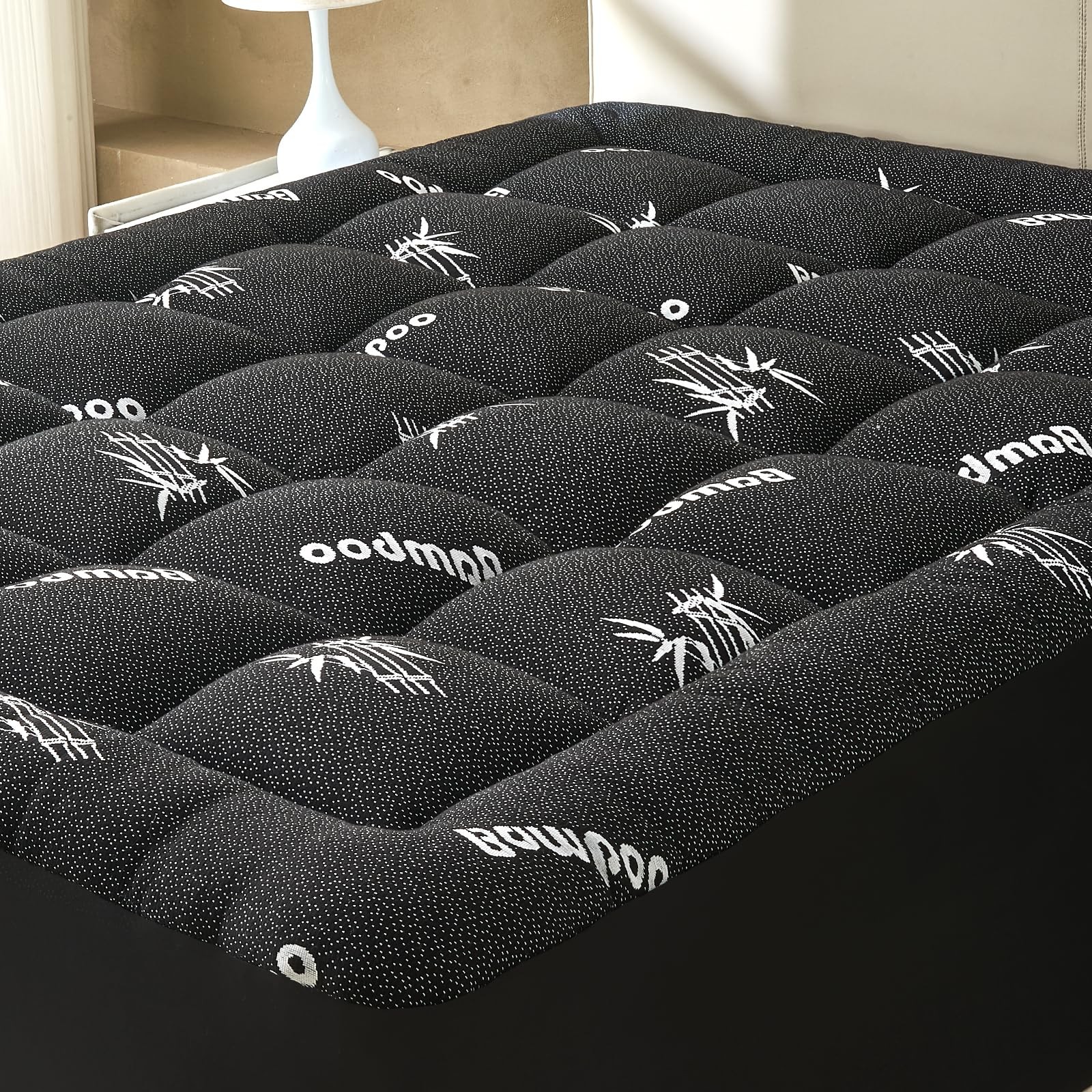 Queen Size Mattress Topper Viscose Derived from Bamboo, Soft Thick Pillow Top...