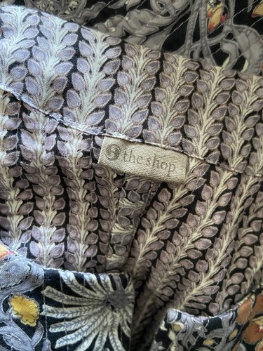 The Shop India Quilted Longer Jacket Indian Block Print Floral Size M UK 12 14 - Picture 10 of 10