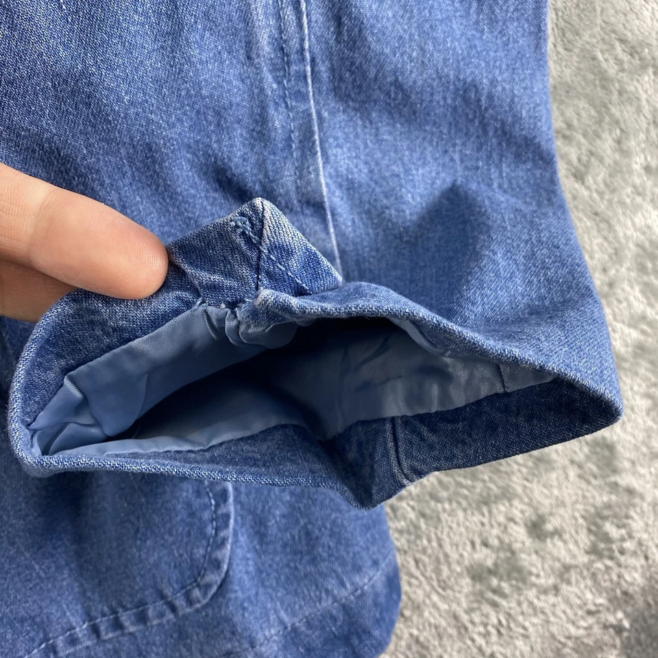 Vtg Haband Travelers Denim Blazer Mens Size XL Cotton Lined Sports Coat Jacket - Image 2 of 4