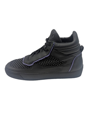 Leandro Lopes Leder Sneaker High Top Handmade Schwarz Gr.41 Neu