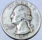 1941 Washington Quarter 90% Silver Circulated Better Detail Strong Eye Appeal