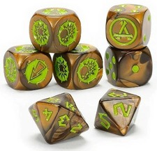 SKAVEN TEAM BLOOD BOWL DICE METALLIC 40K WARHAMMER AGE OF SIGMAR LOOSE
