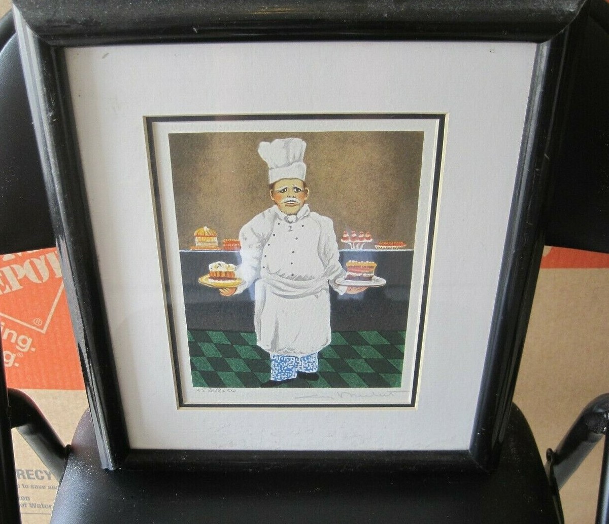 Guy Buffet, French Chef LE 1526/2000 Signed Framed/Matted 9x11