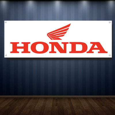 HONDA 1' X 3' Garage Banner, 13oz Vinyl - FREE SHIPPING Dealership Power sports 