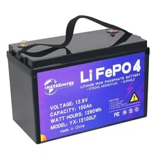 LiFePo4 12V 100Ah Lithium Iron Phosphate battery For RV Deep Cycles Solar System