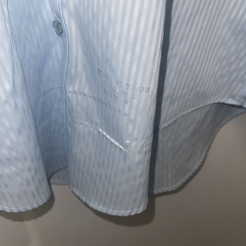 Sears Perma Prest Men's Shirt 16 32-33 Button Up Light Blue Retro Vintage - Picture 11 of 14