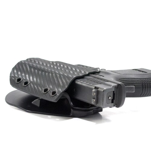 Walther - OWB Paddle Holster - Optic Ready - Matte Black & Black Carbon Fiber - Picture 3 of 10
