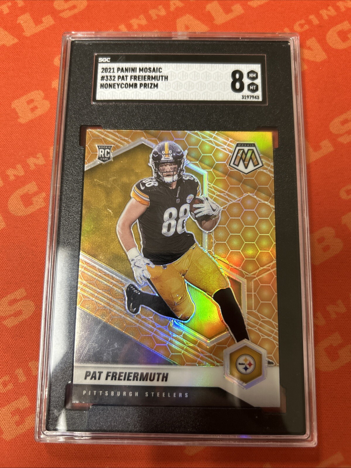 2021 Panini Mosaic HONEYCOMB #332 Pat Freiermuth Rookie (RC) Pittsburgh Steelers