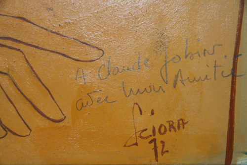 Daniel SCIORA - Peinture originale - Gouache - Femme à la chouette - Imagen 2 de 2