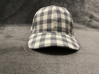 Baseball Cap Hat Gray Plaid 