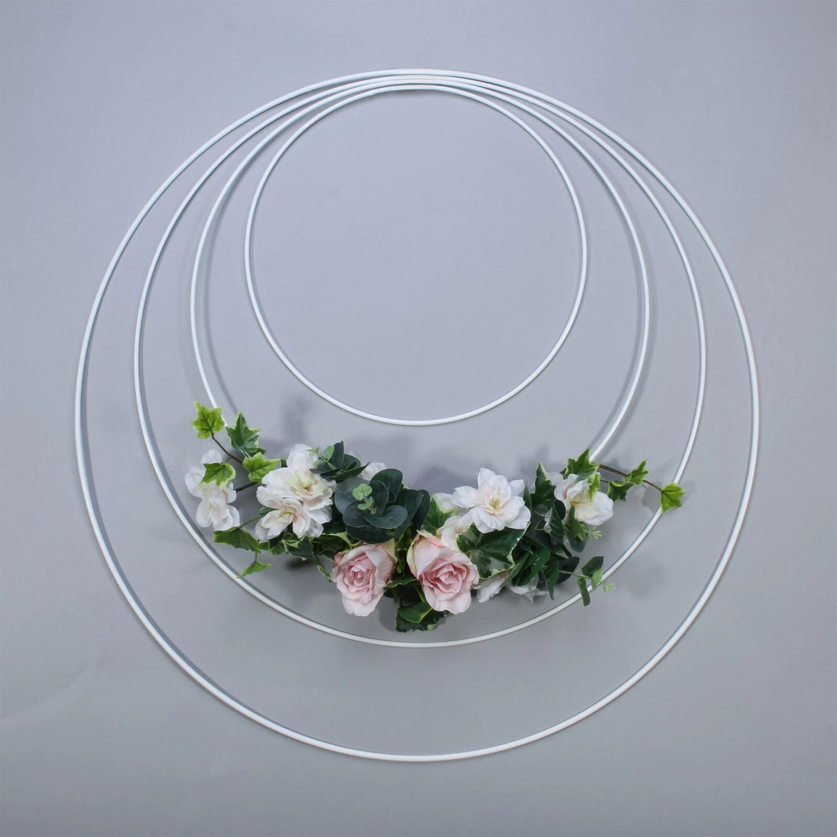 White Coated Metal Ring for Crafts Weddings Bridemaids 30 40 50cm