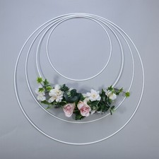 Metal Ring Hoops White Wedding Bridal bouquet Bridesmaids 30,40,50,60cm  