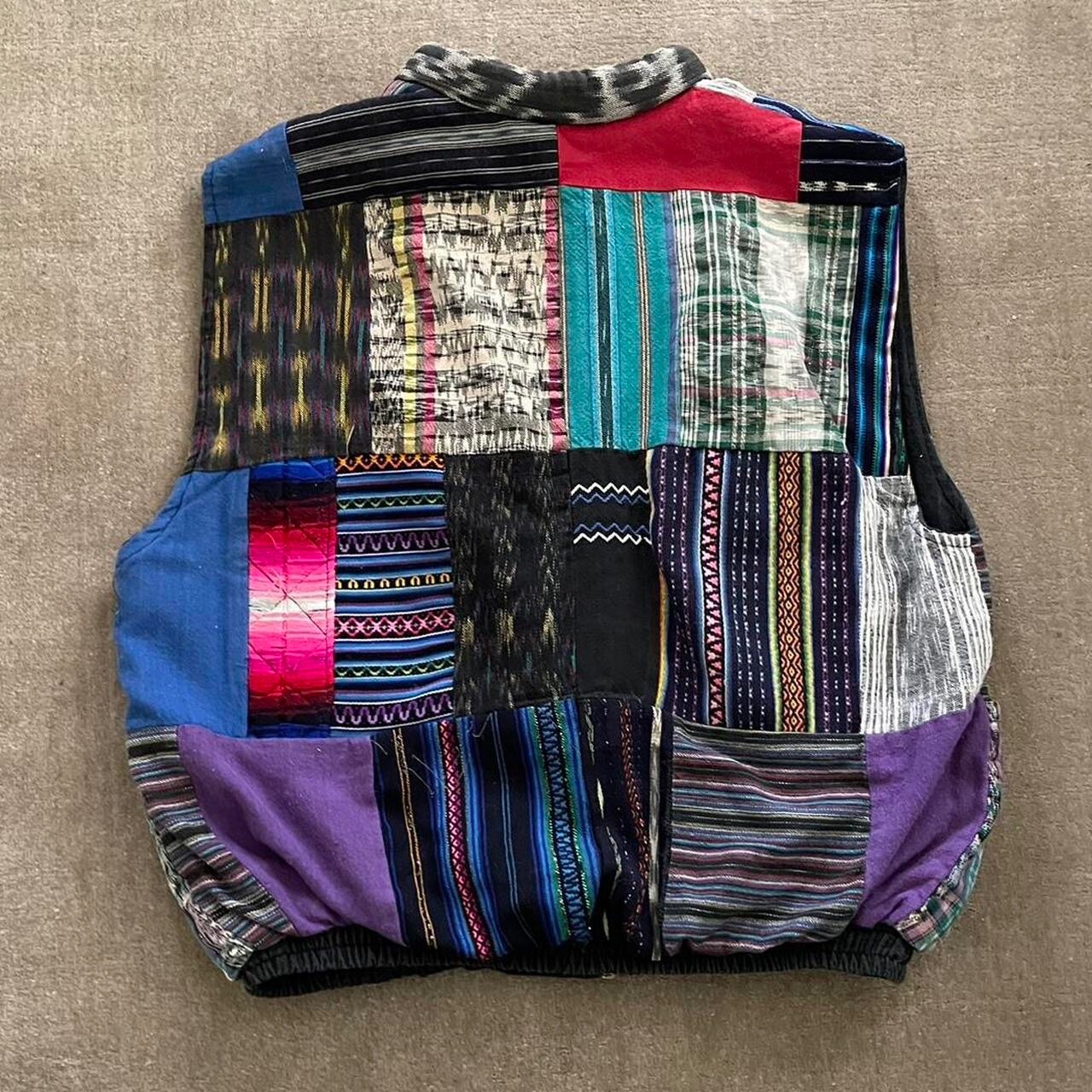 Vintage Mayan Designs Guatemala Patchwork Lined V… - image 5