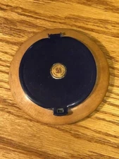 Vintage Powder Compact By Zell Fifth Avenue Wood and Celluloid Top 1950's