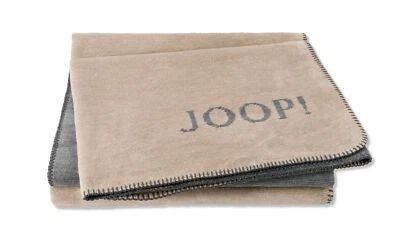 Joop! Wohndecke Kuscheldecke 150x200 cm Melange Doubleface stein natur 781857 - Bild 1 von 2
