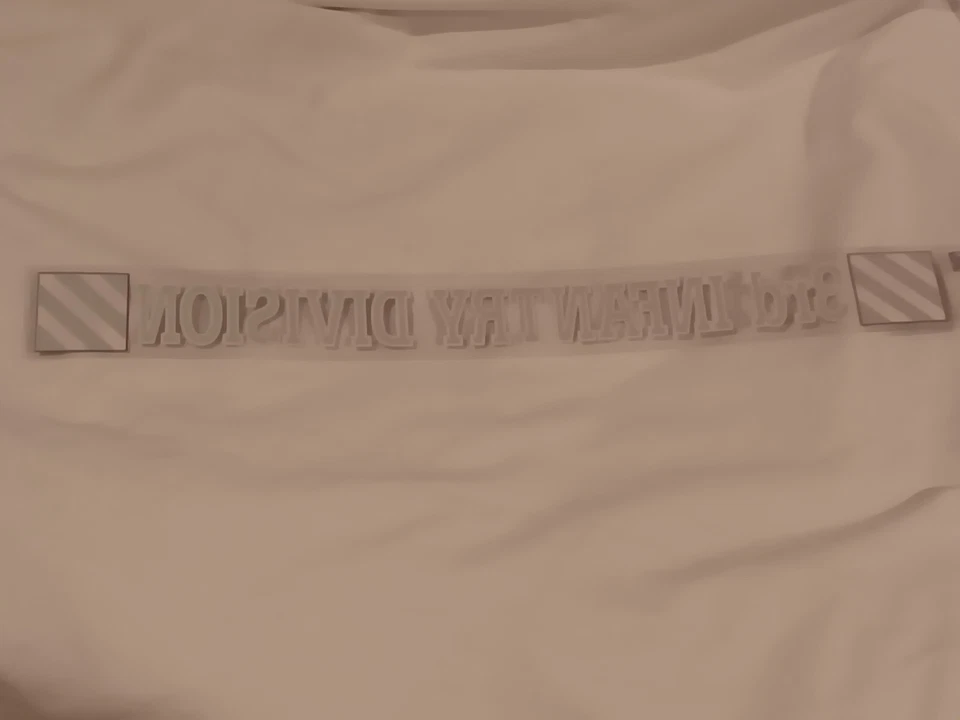 Nuevo de Lote Antiguo Ejército de EE. UU. 3ª DIVISIÓN DE INFANTERÍA Tira de Ventana Calcomanía Exterior 16" D110-A Foto 3 de 3