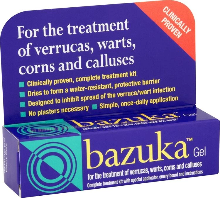 Bazuka Gel 5g For the treatment of verrucas, warts, corns and calluses