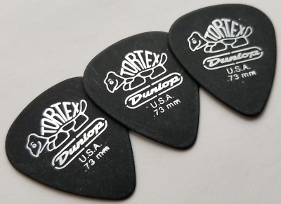 Jim Dunlop STD 488P.073 Tortex  Pitch Black, .073mm, 3 Pack