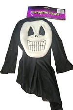 Vintage Easter Unlimited Fun World Glow In Dark Scary Skull Mask Fearsome Faces