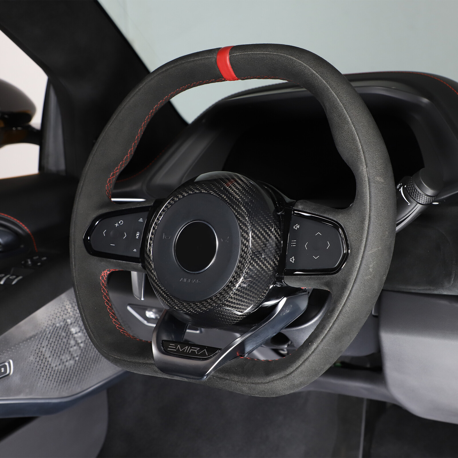 Real Carbon Steering Wheel Horn Ring Cover Decor For Lotus Emira GT4 V6 2022-24