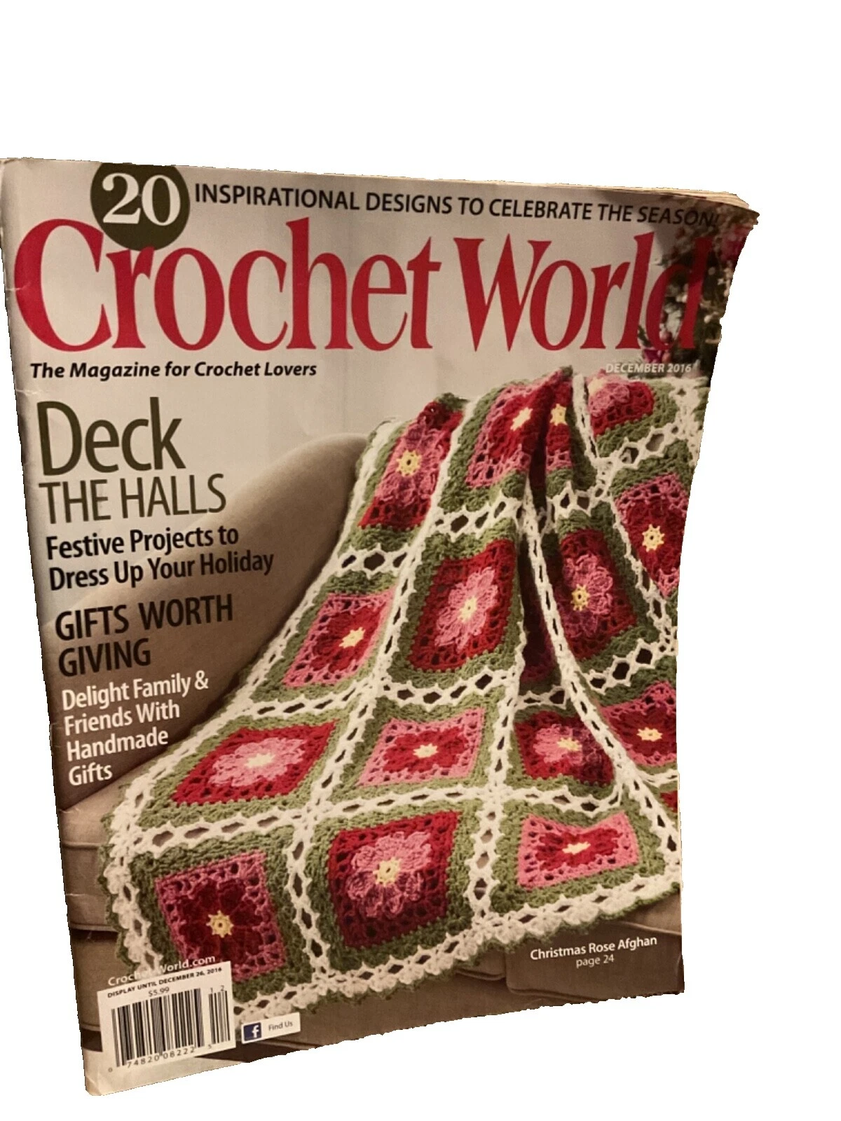 Вязальный крючок с современным вязальным крючком и узорами для вязания журналов мира